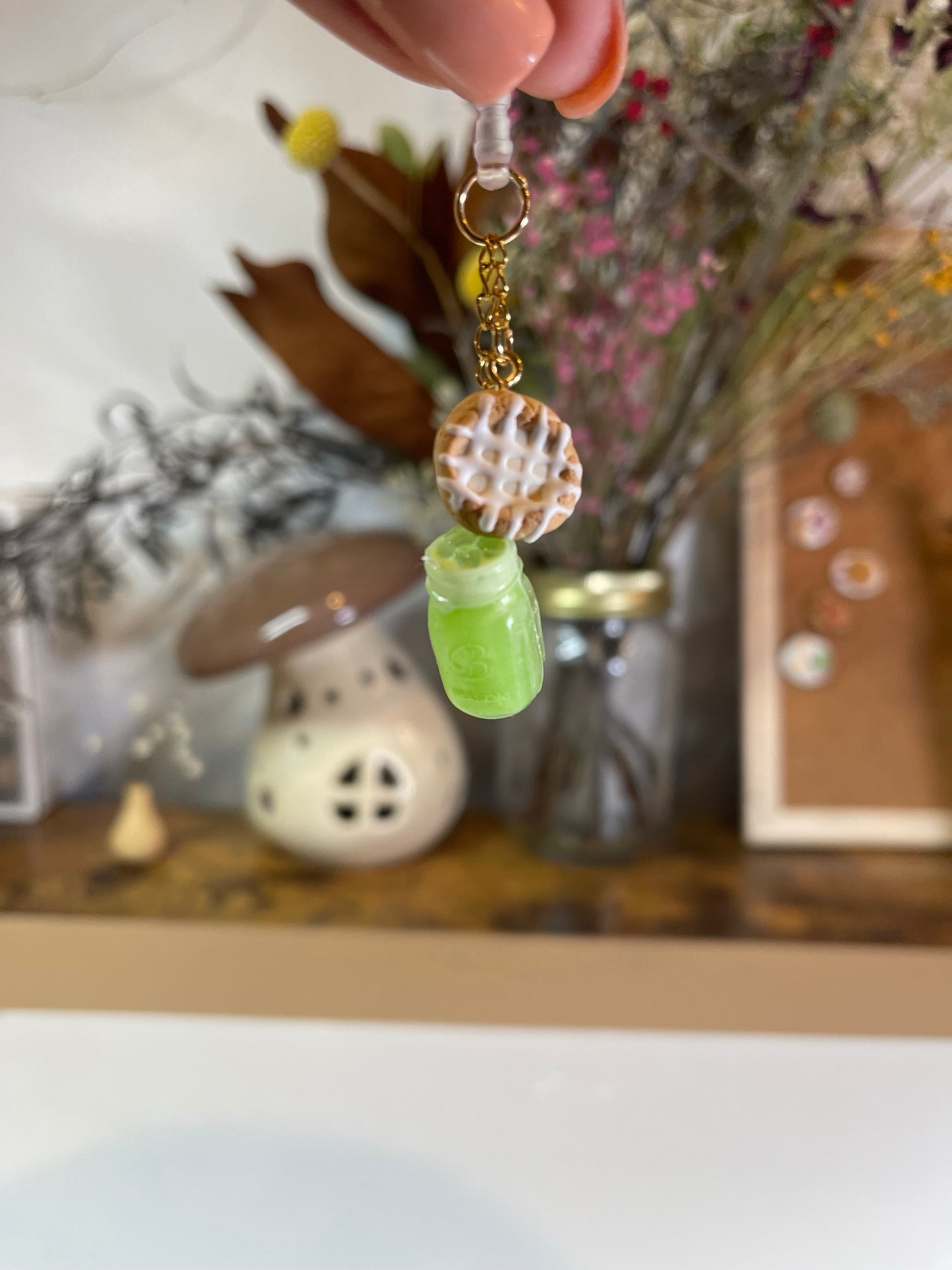 Vanilla Custard Danish with a Matcha Latte