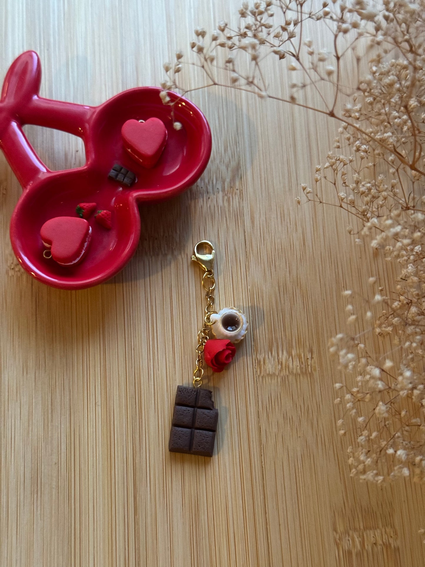 Rose & Cocoa Romance Planner Charm