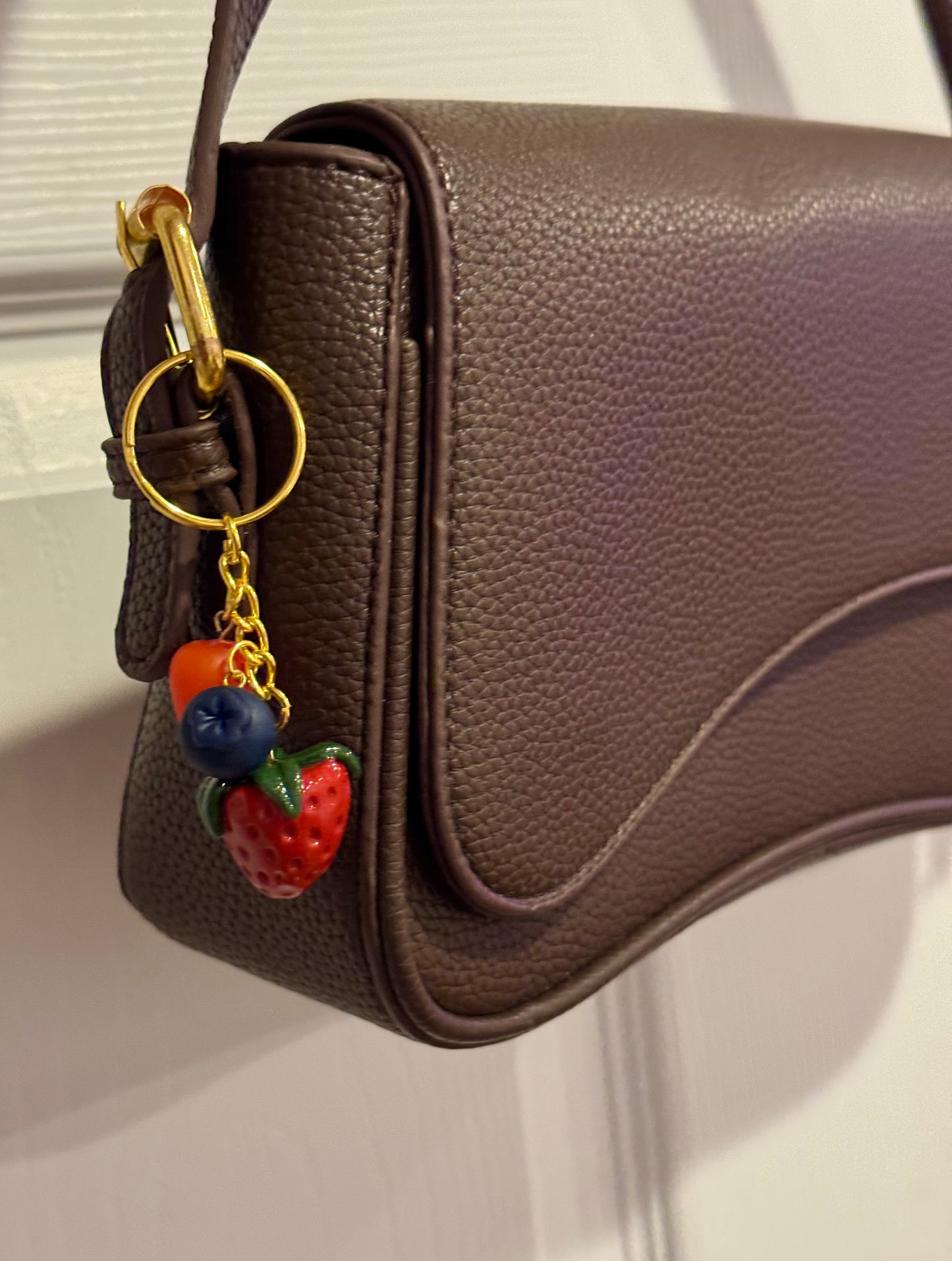 Strawberry Tangerine & raspberry Bag Charm/ Keychain