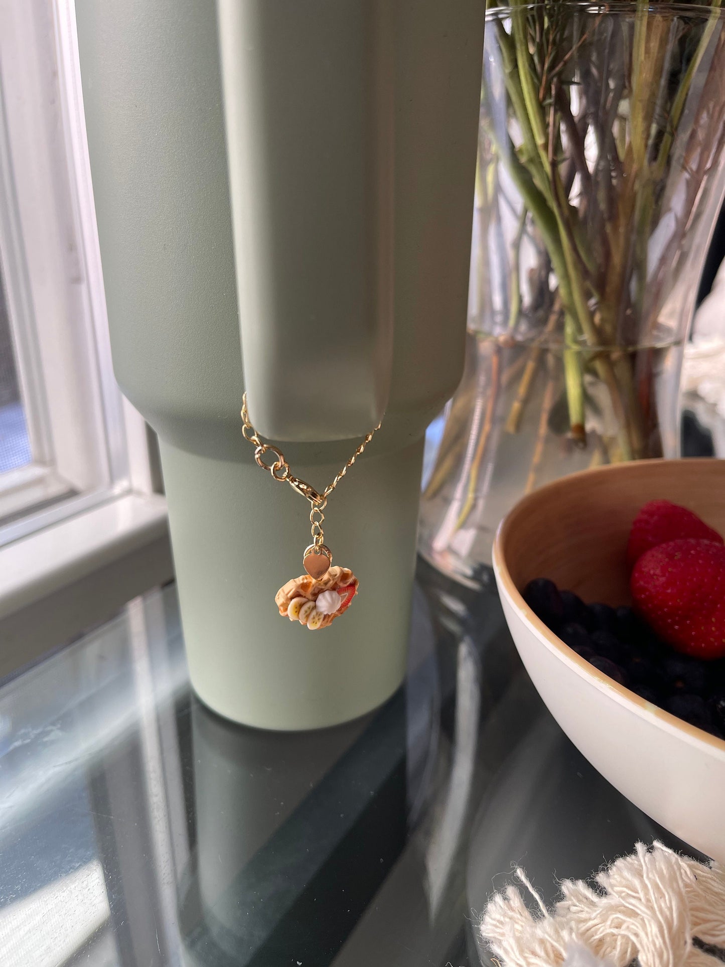 Strawberry Cream & Banana Waffle Stanley Cup Charm