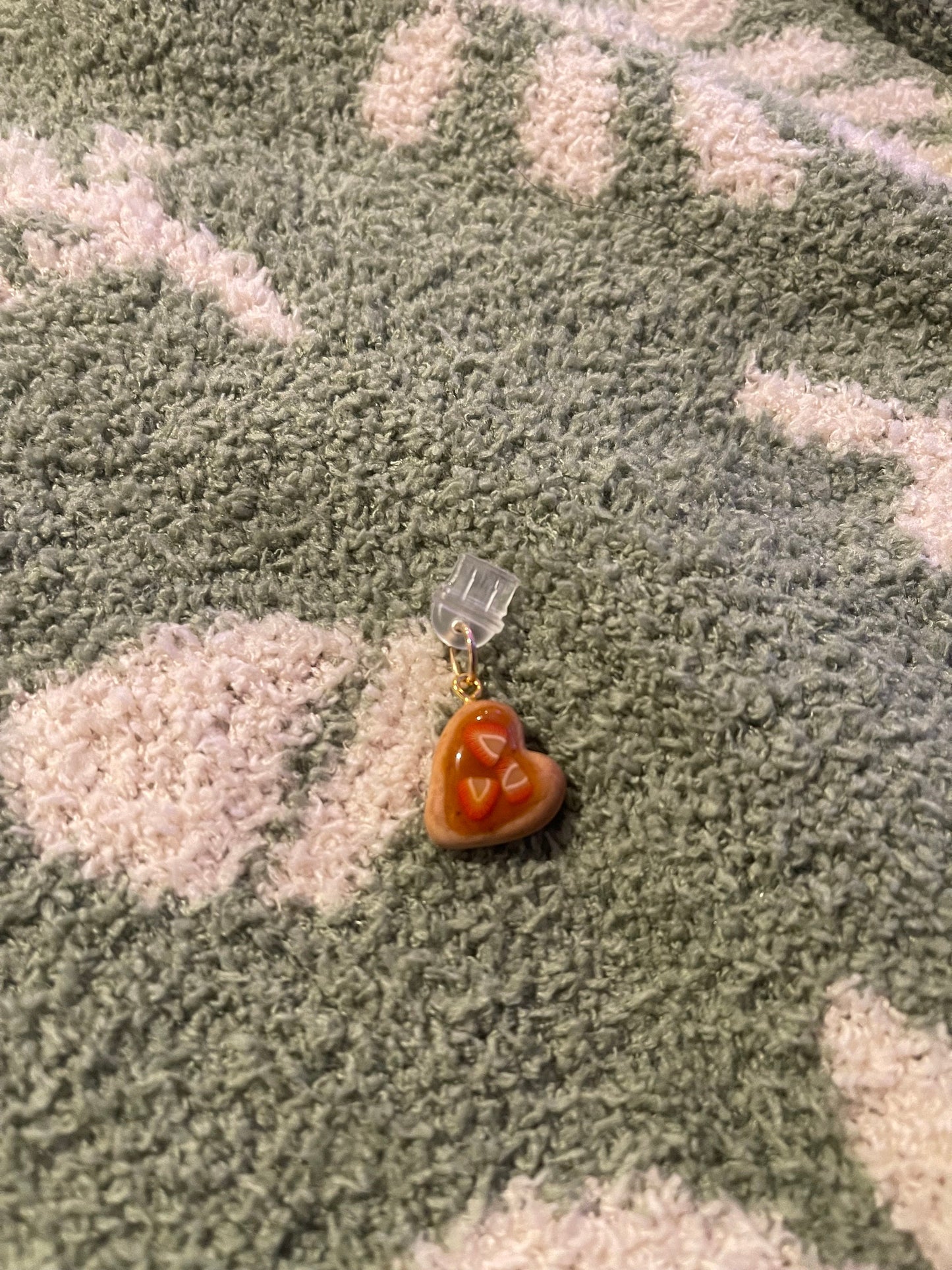 Heart Strawberry Pancake Kindle Charm