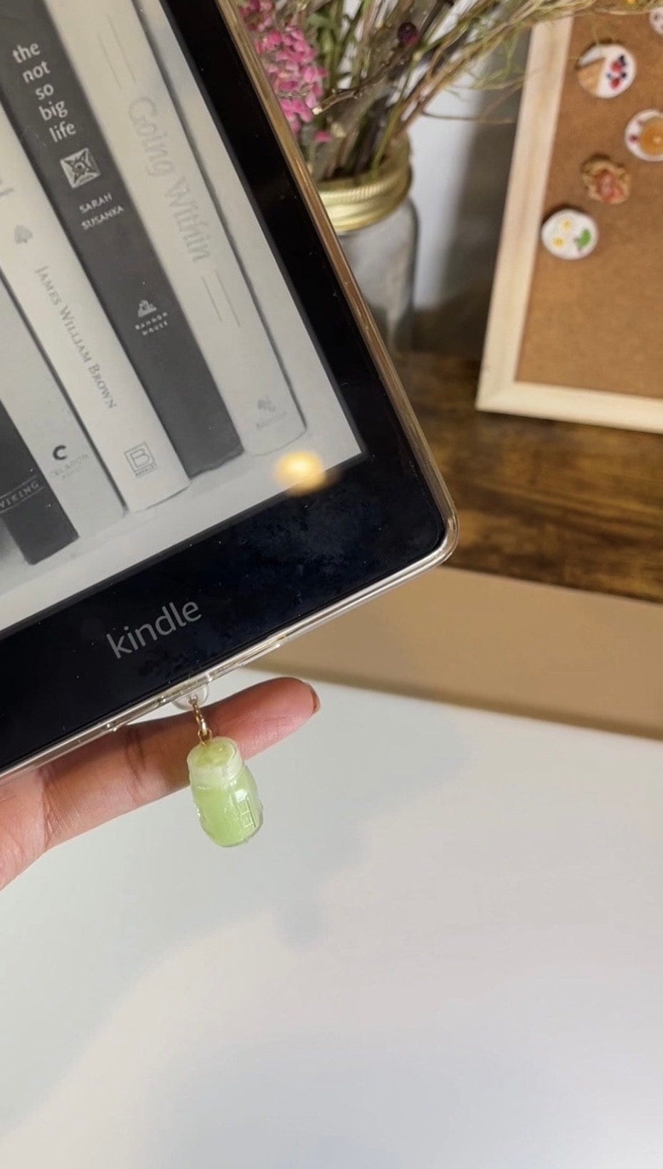 Iced Matcha Latte Kindle Charm