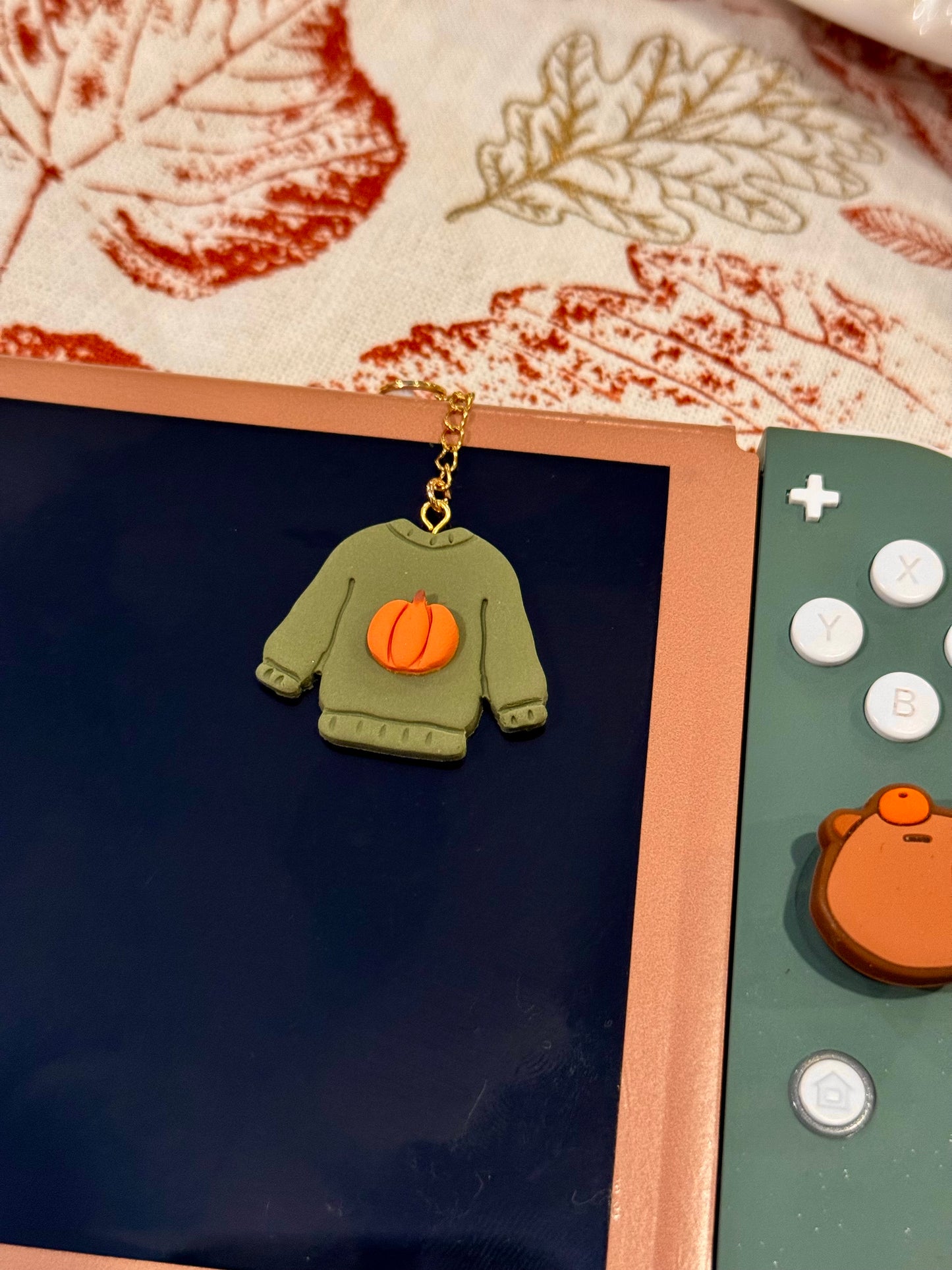 Pumpkin Cozy Sweater Switch Charm