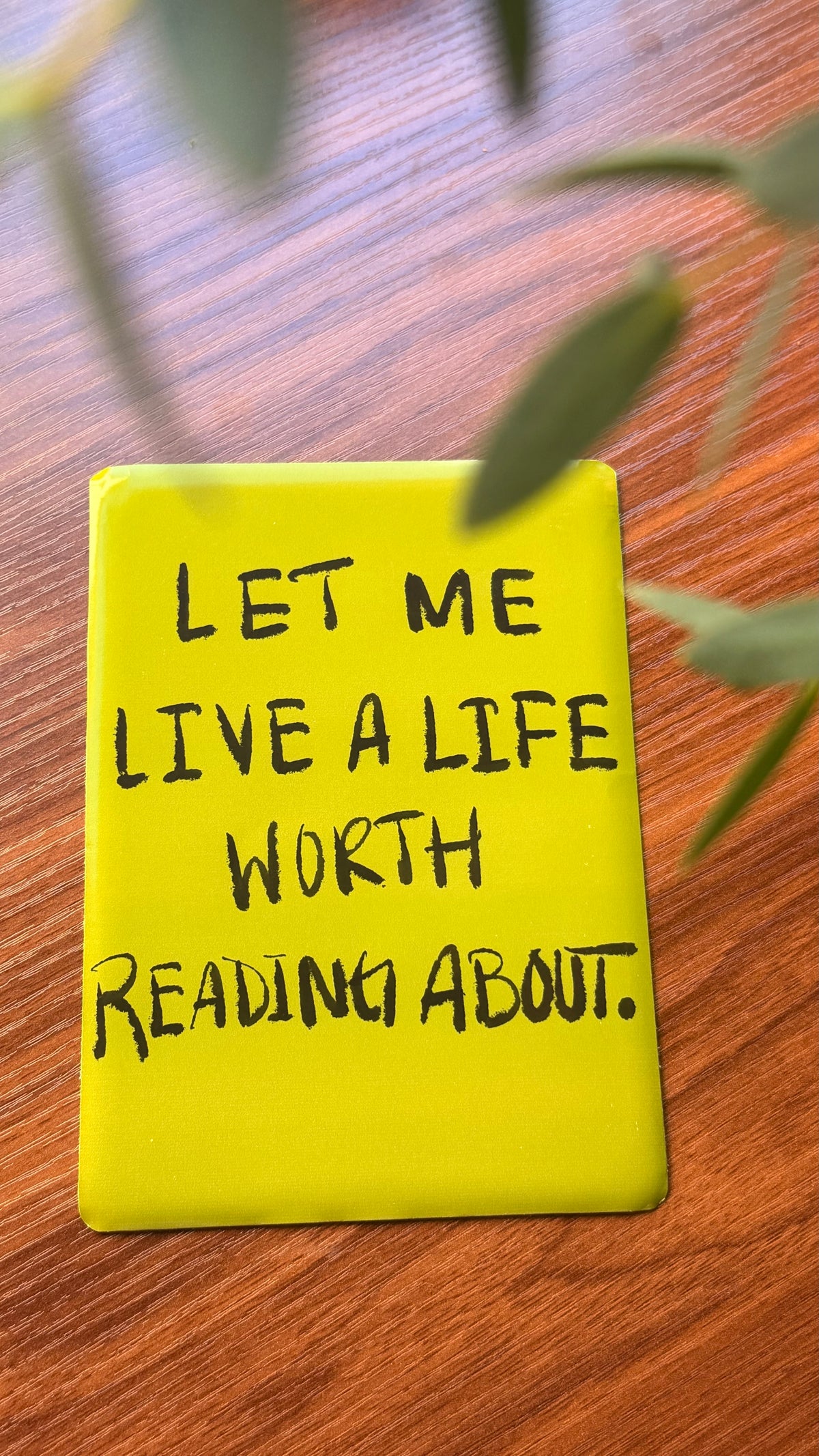 Let Me Live A life Worth Reading About